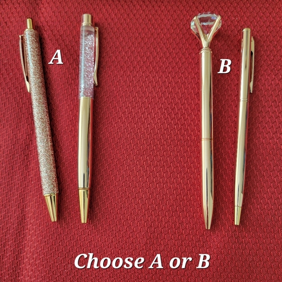Gold, Pink, Diamond and Glitter Pens Sets NEW - Picture 1 of 3